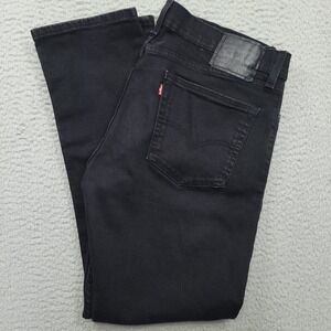Levi's 511 Slim Fit Mens 36x30 (34) Black Jeans Waterless Denim Pants